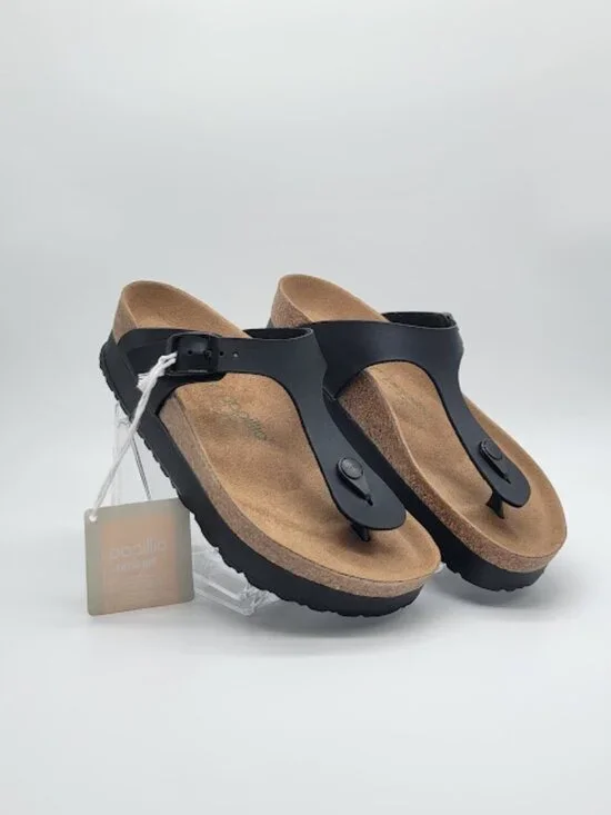 PAPILLIO by BIRKENSTOCK Gizeh Women’s Black Platform Thong Sandals EU 39 NWT