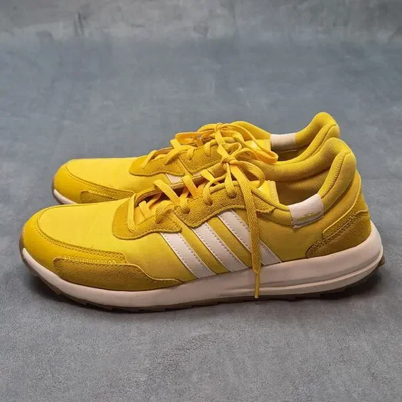 Adidas Sneakers Yellow Neo Striped Lace Up Casual Retro Shoes EG4213 Womens 10