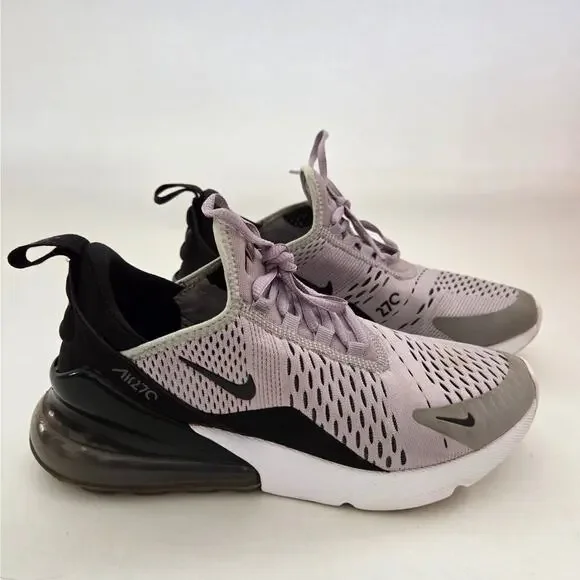 Nike Air Max 270 Women's Sneakers Atmosphere Grey Black Gunsmoke White Sz 7.5