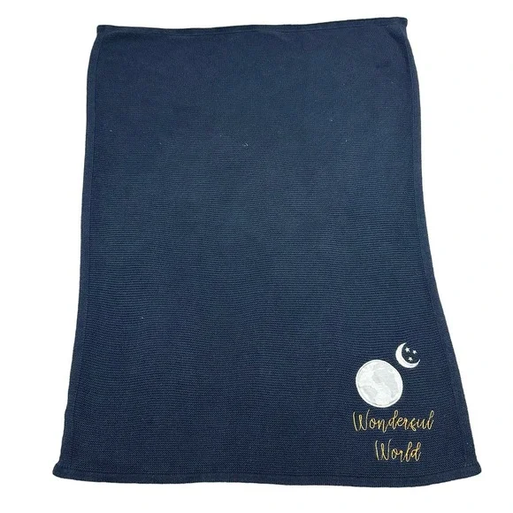Silver Cloud 100% Cotton Navy Blue 27x35in‎ Knit 