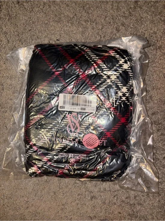 Victoria's Secret Black Plaid blanket