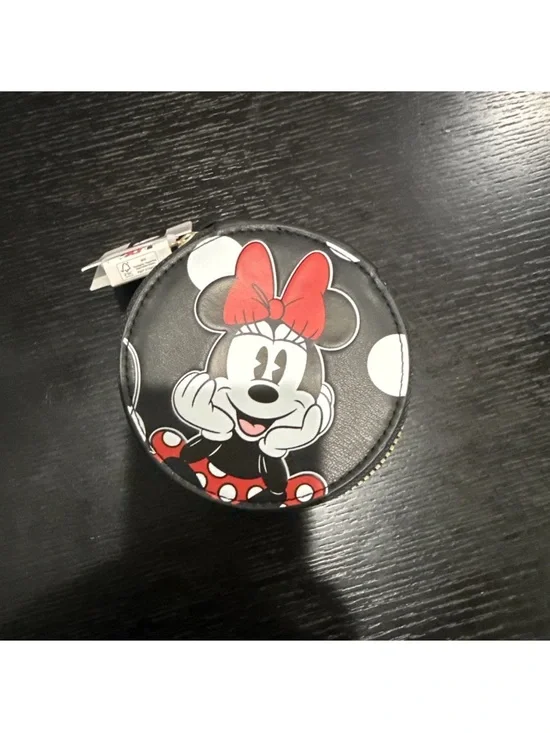 Disney Minnie Mouse Black, Red & White Round jewelry case