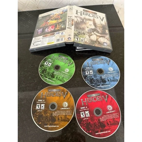 Might and Magic Heroes V PC Game Complete 4 Disc Set‎ with Manual