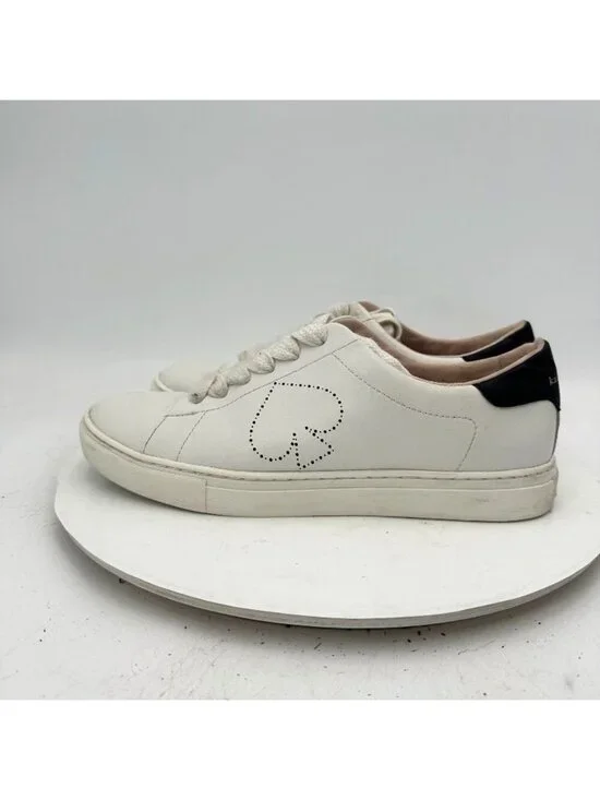 Kate Spade Angelise Women Size 7.5B White Leather Silhouette Casual Shoes