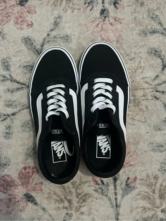 Vans Black and White Low-Top Sneakers