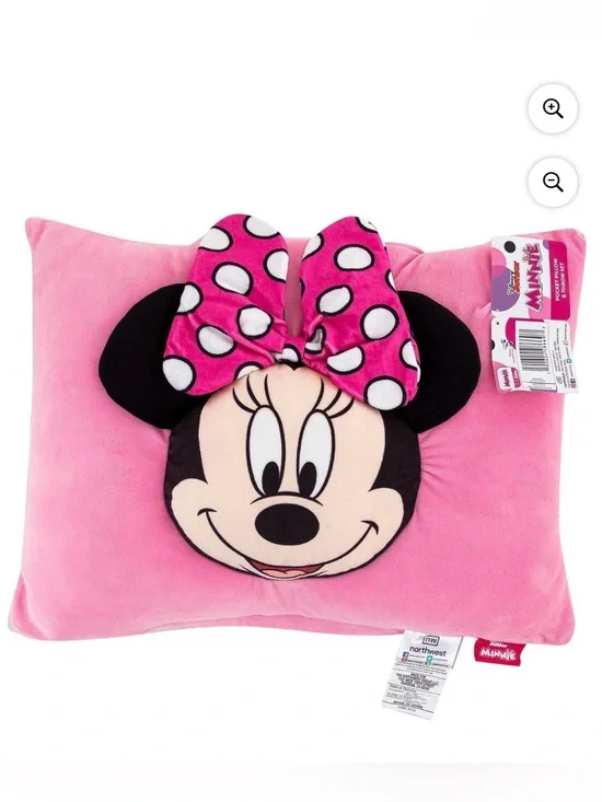 Licensed Character Disney Jr Minnie Mouse Kids Pillow Pocket and Throw Set