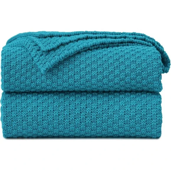 100% Pure Cotton Diamond Knit with decorative Oversize Throw (60