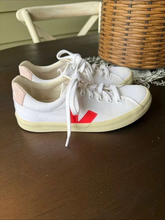VEJA Esplar Canvas Rose Fluo-Petale Sneakers