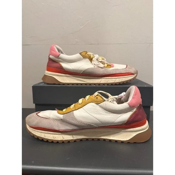 MWL Women's‎ Fashion Sneakers Size 8.5 Multi-Color Leather Suede Athletic Shoes