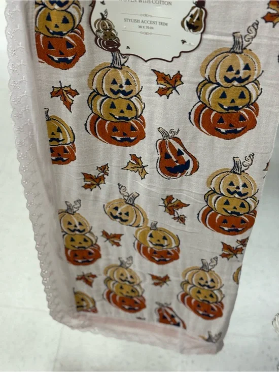 Halloween Pumpkin  blanket in Orange and Cream