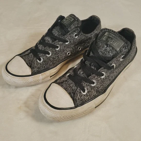 Converse Chuck Taylor All Star Black Animal Print Reflective Sneaker W Size‎ 6
