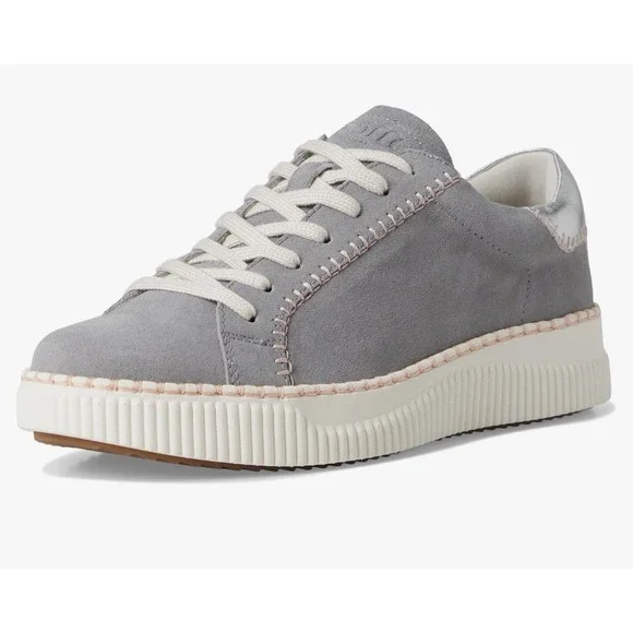 Sofft Sneaker‎ Womens 6 EU 37 Frazier Chambray Silver Gray Suede New