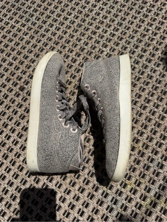 Gray Allbirds Wool Piper Mid Sneakers 7W Comfort Shoes Lace Up Women's Casual