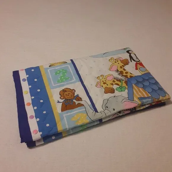 Noah's Ark Embellished Double Sided Children's Quilt/ Wall Hanging NOTE