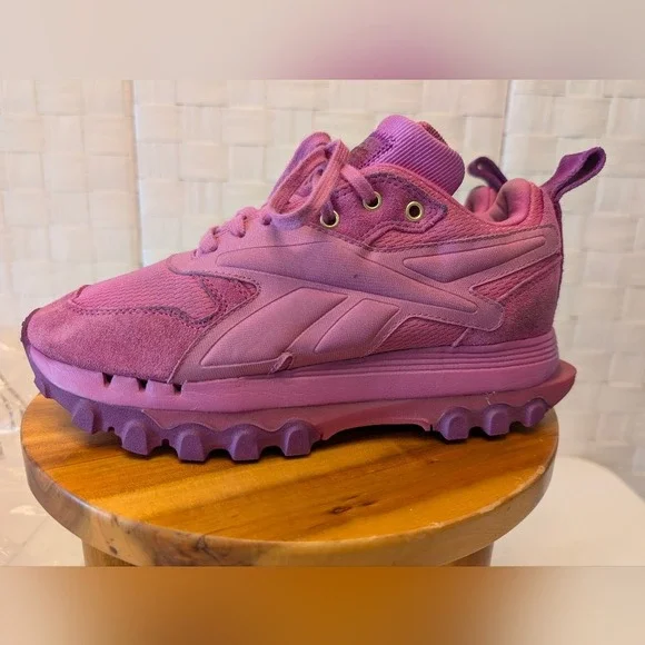 Reebok Cardi B Classic Leather‎ V2 Pink Purple Sneakers GW8875 Womens 8