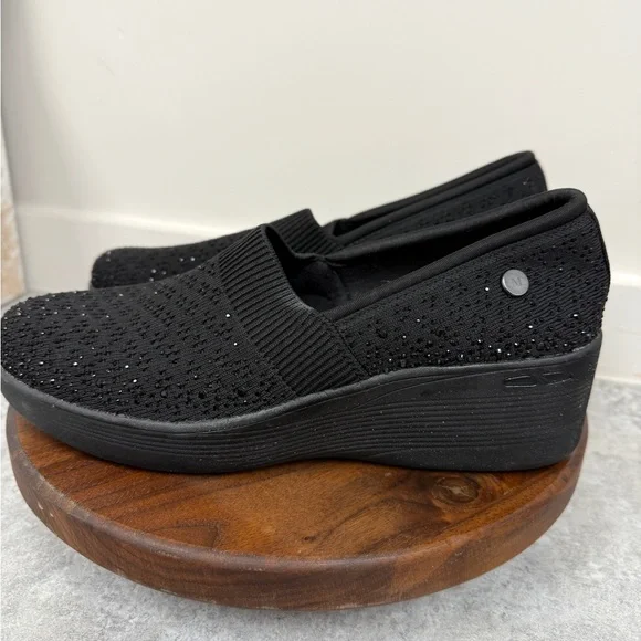Martha Stewart Black Sparkle‎ Slip-On Sneakers new without box sz 9.5