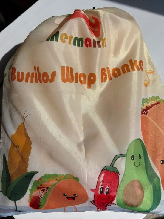 Burrito Wrap Blanket with Drawstring Bag - Yellow