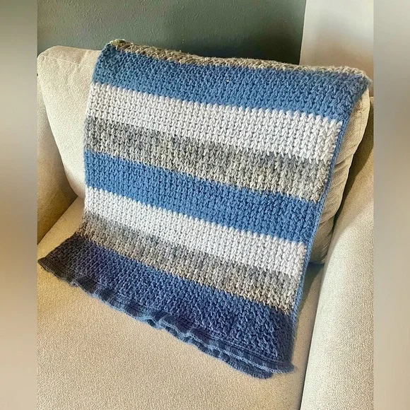 Handmade Crochet Afghan Throw Blanket