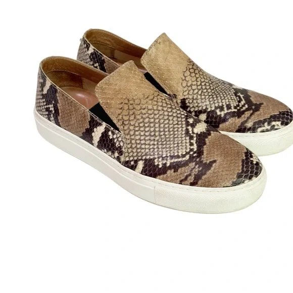 Aquatalia Orillla Snake Embossed Leather Slip On Sneaker 8