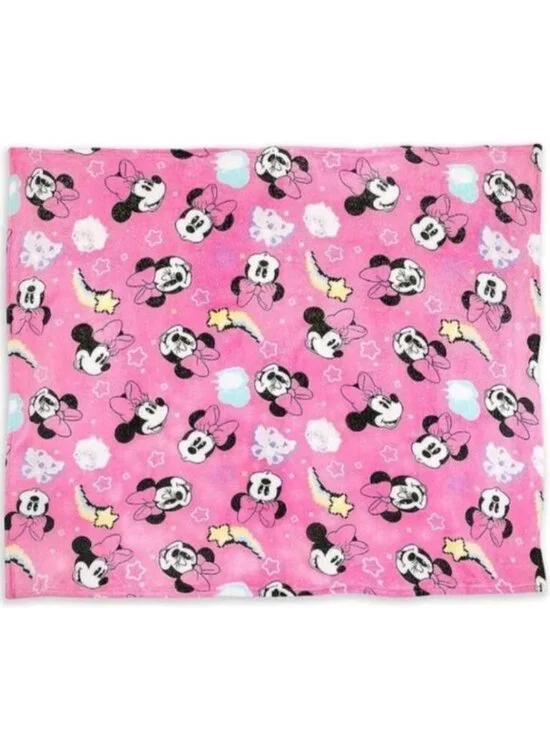 Disney Store Minnie Mouse Sparkle Threads Throw Blanket, 50