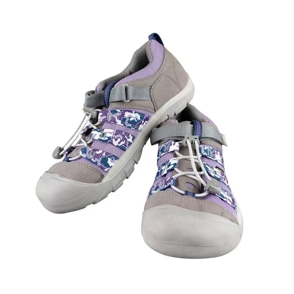 Keen‎ Knotch Peak Womens 7 Purple Camo Gray Bungee Strap Hiking Sneakers 1026184
