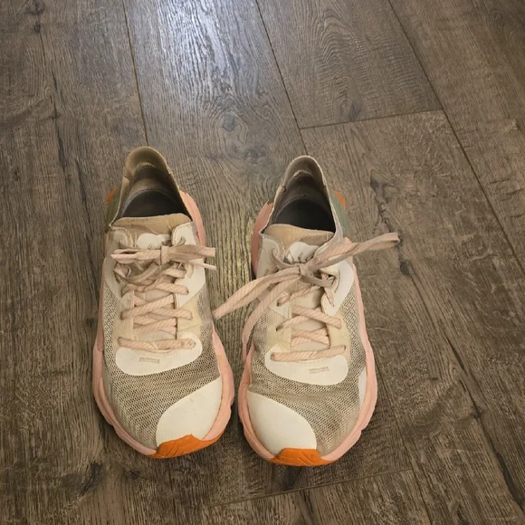 Women's Cream and‎ Orange Sneakers