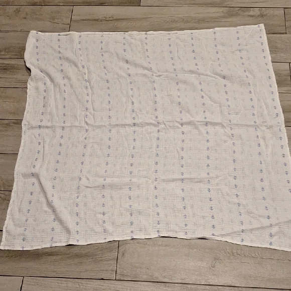 🍦Blue Anchors Muslin Swaddle Blanket🍿