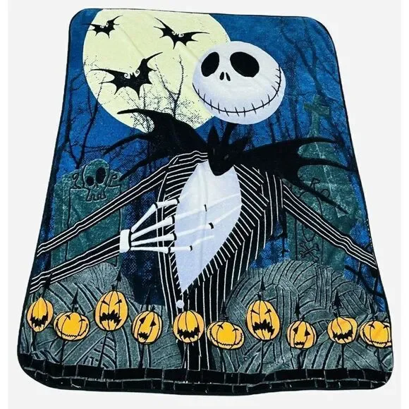 Disney Nightmare Before Christmas TNBC Jack Skellington Plush Blanket 61