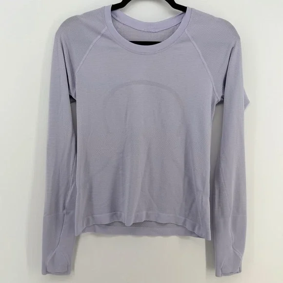 Lululemon Swiftly Tech Long Sleeve Top 8 Lavender Lux Seamless Thumbholes