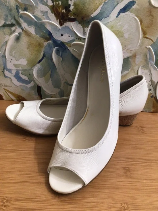 Cole Haan Womens Open-Toe Shoes Cork Wedge & Air Sole 9,5