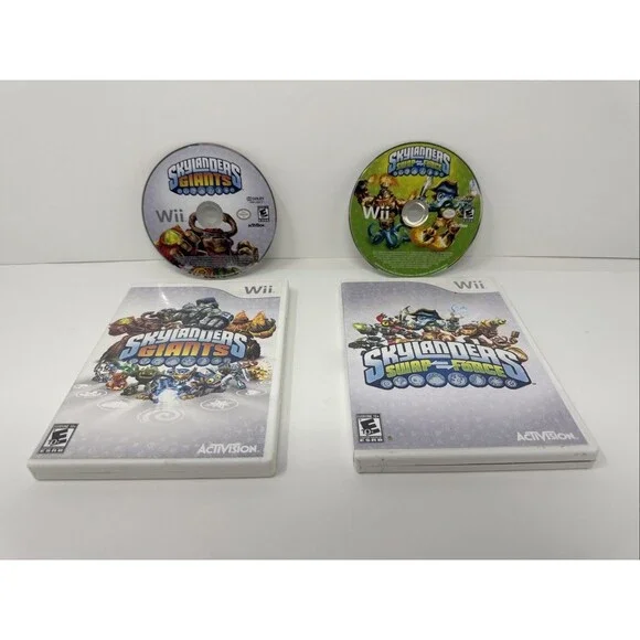 Lot Of 2 Skylanders Nintendo Wii Games: Giants And Swap Force Games Only Tested