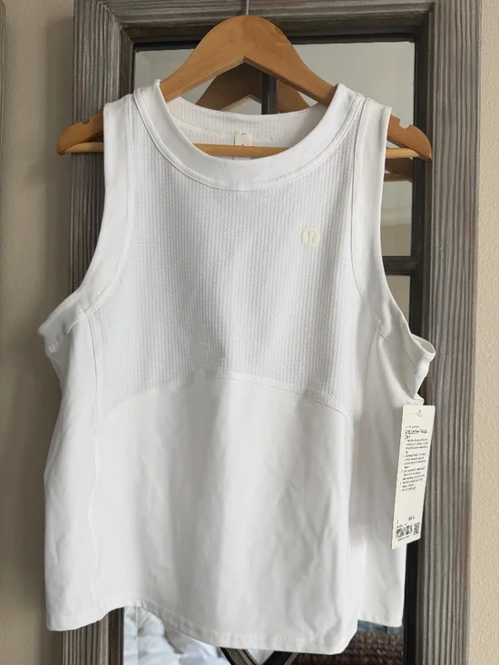 Lululemon grid texture tennis tank sz 8