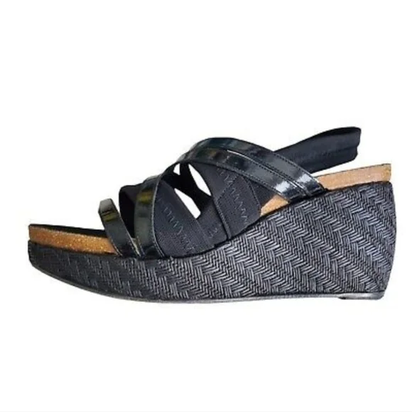 Donald j Pliner Womens Becky Comfort Leather Wedge Sandals shoes sz 8M