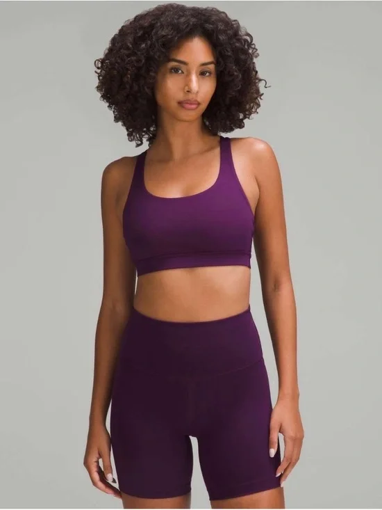 Lululemon Energy Bra *Medium Support, B–D Cups Dramatic Magenta (First Release)