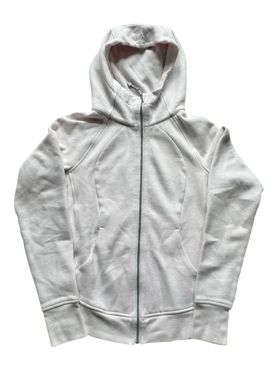 Lululemon Scuba Hoodie Womens Size 6 Fleece Flutterby Pink Full Zip Pockets EUC