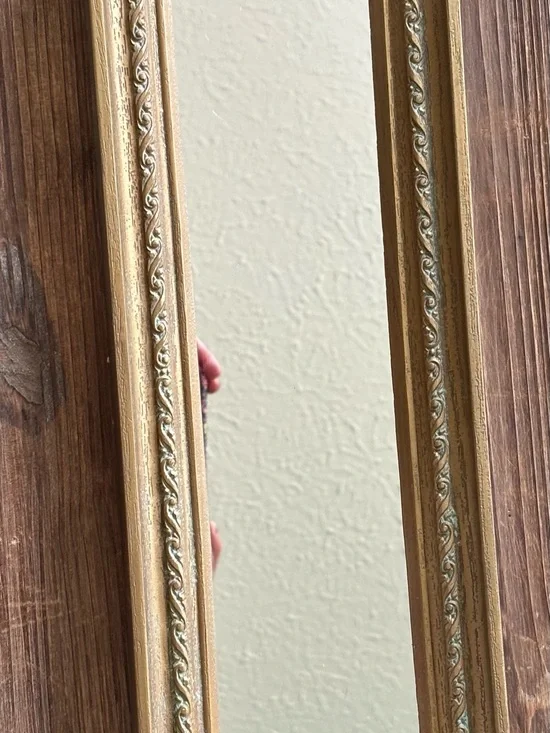 Gold Ornate Narrow Wall Mirror - Classic Accent