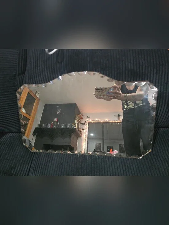 Scalloped Edge Glass Wall Mirror