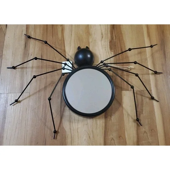 Place & Time Halloween Spooky Spider Mirror Goth Chic Decor READ
