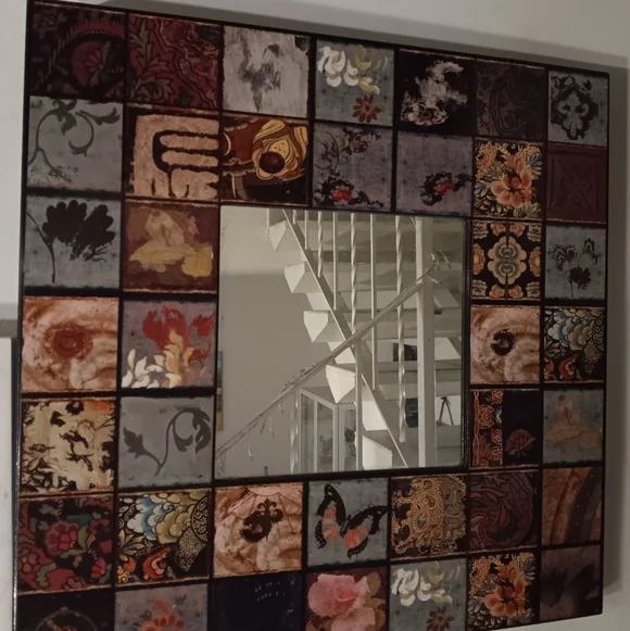 Wall mirror multicolor patchwork Wall Mirror