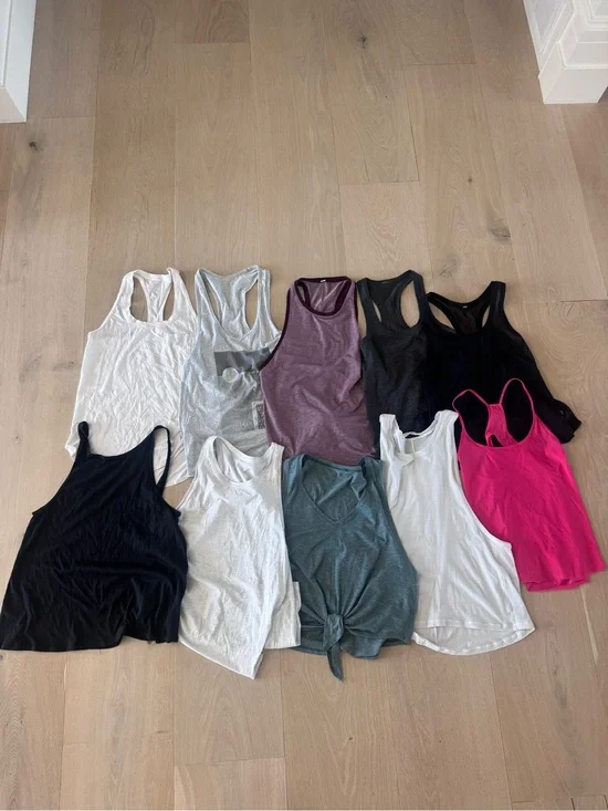 Women's Racerback Tank Top - White, Black, Gray, Pink, Purple