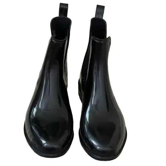 Lauren Ralph Lauren Tally Chelsea Rain Boot Black Size 7