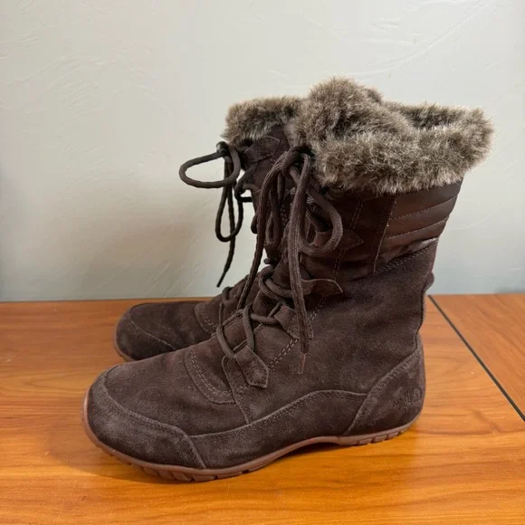 The North‎ Face Nuptse Purna II Winter Snow Boot Brown Suede PrimaLoft Insulated