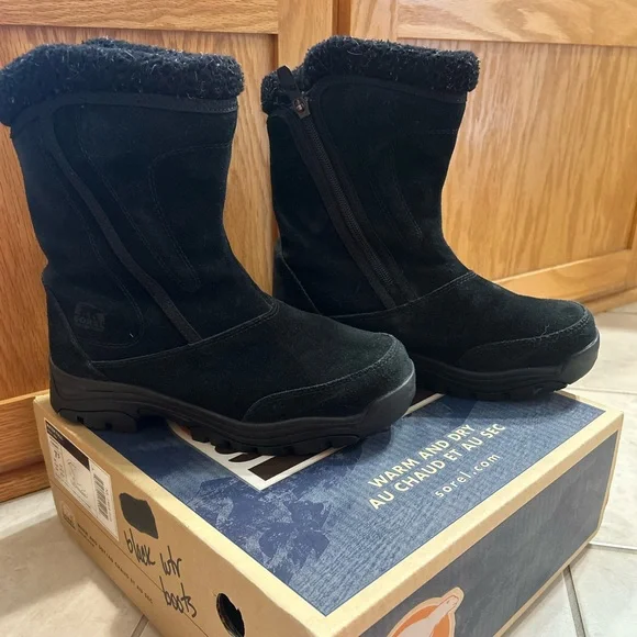 Sorel‎ Waterfall Women’s Waterproof Black Winter Boots 7.5