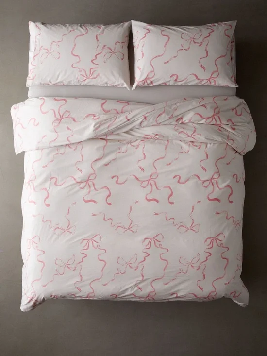 Urban Outfitters New Painted Bows Duvet Cover Set FULL/QUEEN