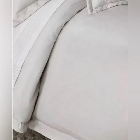 Ralph Lauren Lovan Jacquard Duvet Cover Full/Queen Parchment Organic Cotton NEW