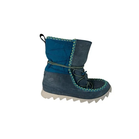 The North Face Black Boots Blue ThermoBall Lace‎ Up Waterproof Women's Size 7