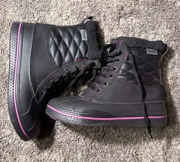 Crocs AllCast Waterproof Sympatex Quilted Lace-Up Duck Boots
