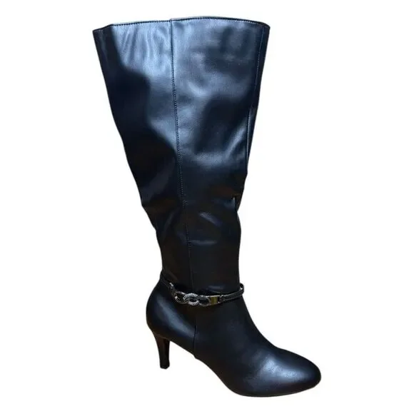 Karen Scott Hanna Dress Boots Women's Round Toe | Black | Size 8.5M | New W/Box