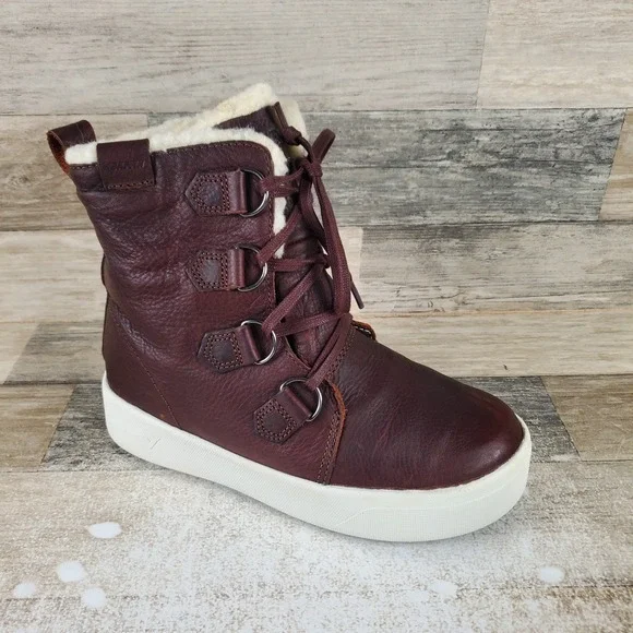 Baffin High Park Women Winter Boots‎ Sz 6.5 Leather Lace Up Waterproof