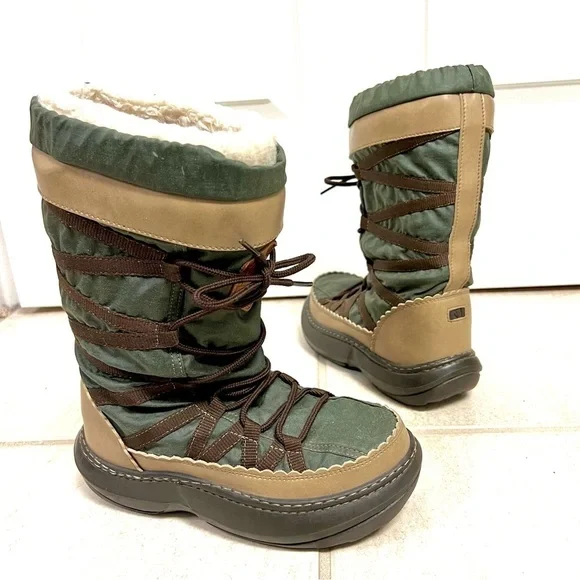ALDO FLORENDAY Winter Boots Womens Fleece Lined Siesta green brown size 6 Canada